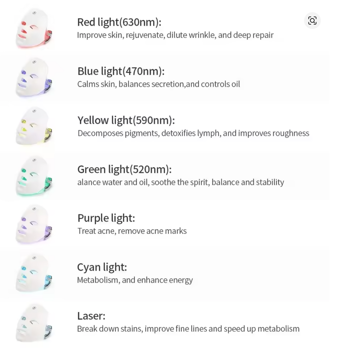 LED Face Therapy Mask