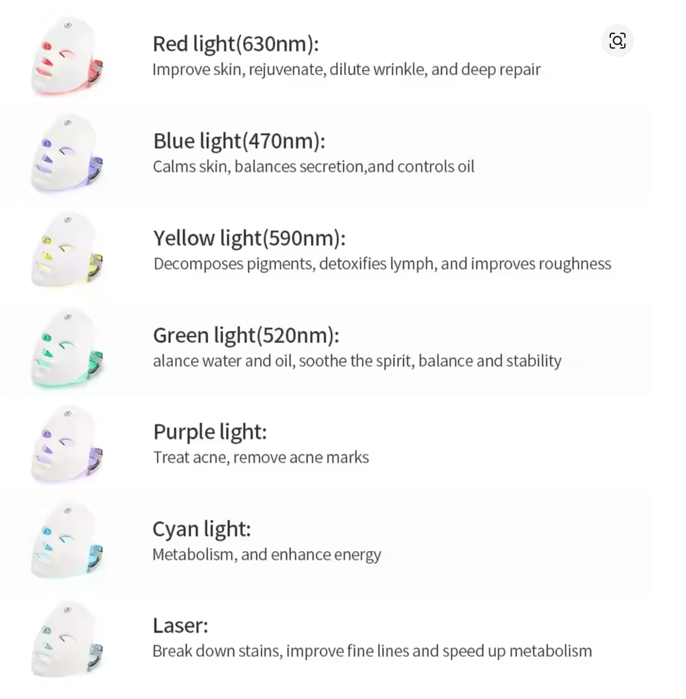 LED Face Therapy Mask